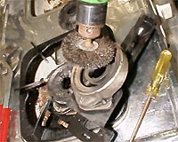 グラインダーで落とす